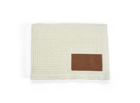 Giotto Decke recy.Baumwolle (200 g/m²). Mit personalisierbarem Aufnäher
