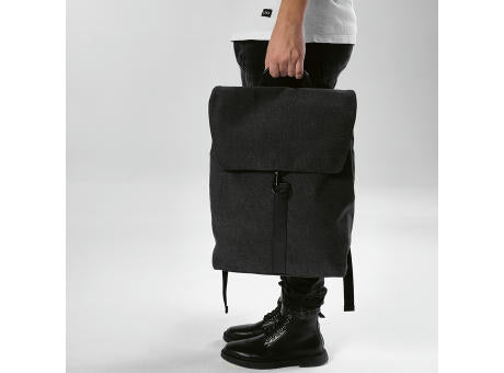 Prague 25L Rucksack, recy.Baumwolle. Hakenverschluss. Laptops bis 17"