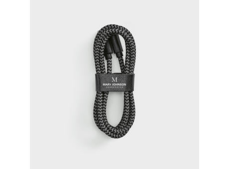 Koch Kabel aus rPET. 1 m. USB-C auf USB-C. Schnellladefunktion