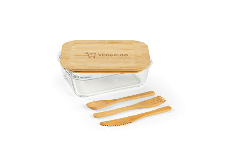 Van Gogh 1000 Lunchbox aus Borosilikatglas mit Bambusdeckel, 1090 ml