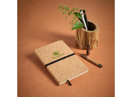 Goethe A5 Notizbuch mit Korkeinband. 196 Seiten aus 70 gsm recy. FSC® Papier