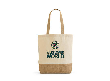 Puncak Einkaufstasche recy.Baumwolle (180 g/m²) und Jute (275 g/m²)