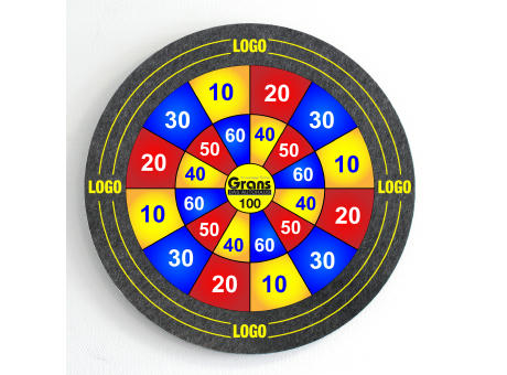2 in 1 Dartscheibe 69 aus Vlies | komplett individuell bedruckbar