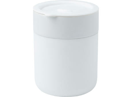 Java 330 ml Keramikbecher mit Silikonhülle und Kunststoffdeckel