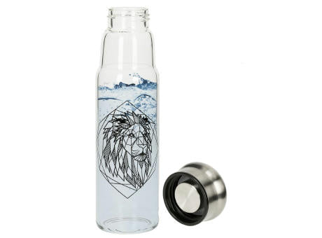 Glasflasche mit Hülle "Life" 0,55 l
