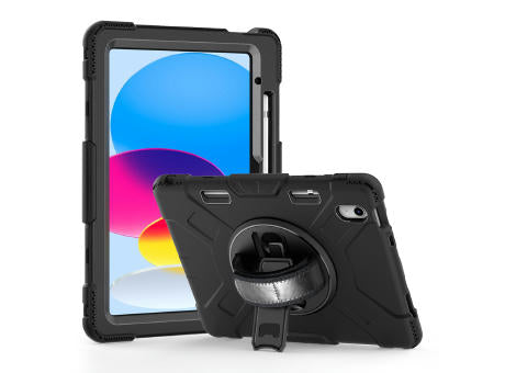 Tablet Hülle iPad™ 10.9/11 (10 Gen 2022/11 Gen 2025) Protect.it Rugged Case mit Handschlaufe schwarz
