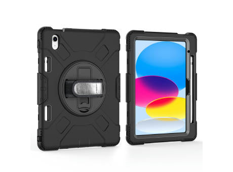 Tablet Hülle iPad™ Air4/5 10.9 + Air6 11 (2024/2025)+ Pro 11" (2018/2020/2021/2022) Protect.it Rugged Case mit Handschlaufe schwarz