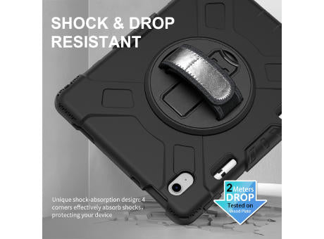 Tablet Hülle iPad™ iPad Air 13" (2024/2025) + iPad Pro 12.9" (2018/2019/2021/2022) Protect.it Rugged Case mit Handschlaufe schwarz