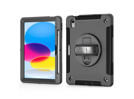Tablet Hülle iPad™ 10.9/11 (10 Gen 2022/11 Gen 2025) Protect.it Tough Case mit Handschlaufe schwarz
