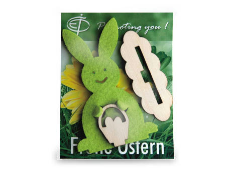 Steckfigur Hase in Werbekarte - Hase