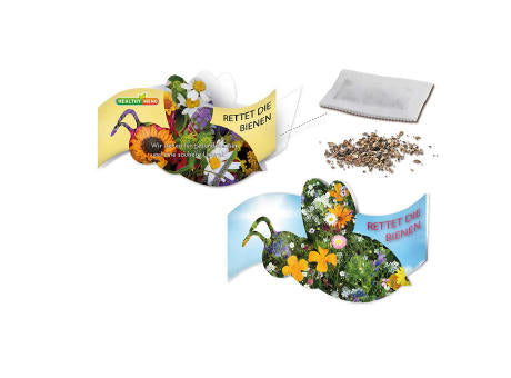 Bienen Klappkärtchen mit Samen - Standardmotiv - Standard
