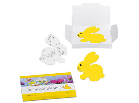 Samenpapier in Klappkärtchen - Ostern - Häschen