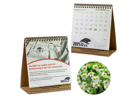 Samenpapier-Tischkalender - Gänseblümchen
