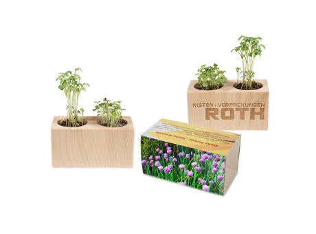 Pflanz-Holz 2er Set mit Samen - Petersilie