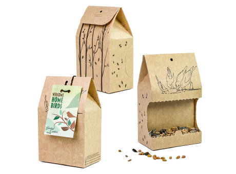 Vogelfutter To-Go - Werbekarte