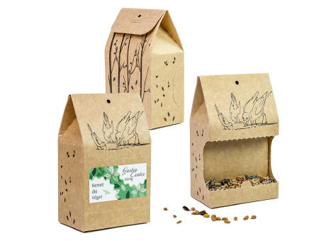 Vogelfutter To-Go - Werbeaufkleber