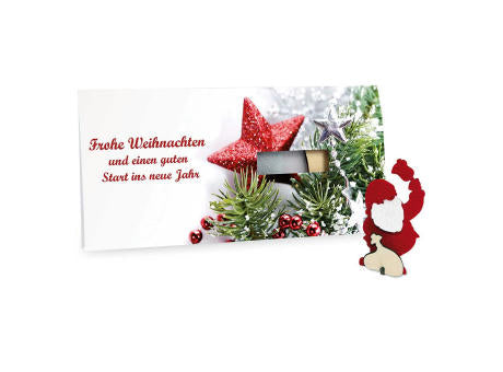 Steckfiguren-Karte Filz - Weihnachtsmann 4/0-c