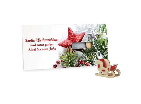 Steckfiguren-Karte Filz - Schlitten 4/0-c