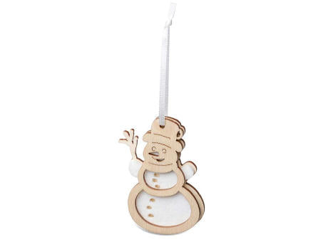 Holz-Filz Anhänger - Schneemann in Box