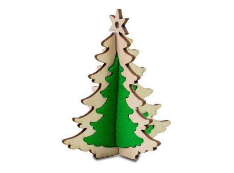 3D Holzpuzzle-Karte - Holz-Filz Tanne