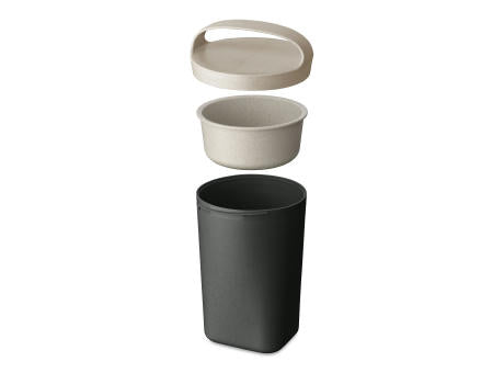 KOZIOL BUDDY 0,7 Snackpot mit Einsatz und Deckel 700ml