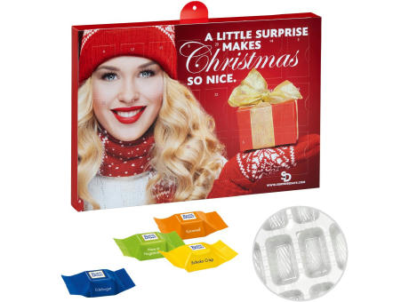 Premium Marken-Adventskalender mit Ritter Sport Schokowürfeln
