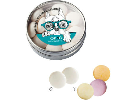 Klarsichtdose mit mentos, 40g