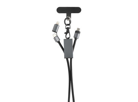 Terra 60Wduales Ladekabel aus RCS recyceltem PET mit Lanyard