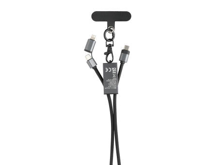 Terra 60Wduales Ladekabel aus RCS recyceltem PET mit Lanyard