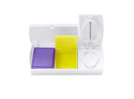 PILLENDOSE MIT MESSER MEDY S/EINHEITSGRÖSSE WHITE