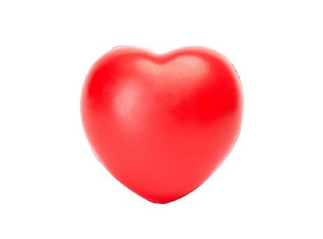 HERZFÖRMIGER ANTI-STRESS-BALL BIKU S/EINHEITSGRÖSSE WHITE