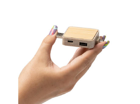 USB-HUB-PORT CLUNI S/EINHEITSGRÖSSE GREIGE
