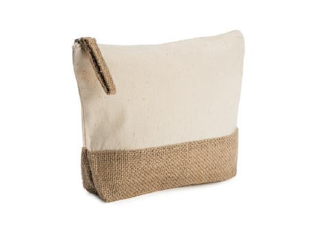 KOSMETIKTASCHE AUS BAUMWOLLE/JUTE SIERRA S/EINHEITSGRÖSSE GREIGE