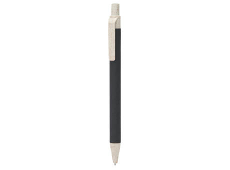 KUGELSCHREIBER AUS PAPPE/WEIZEN GROVE S/BLAUE TINTE BLACK/CREAM