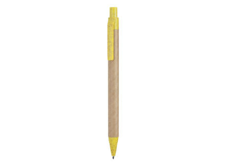 KUGELSCHREIBER AUS PAPPE/WEIZEN GROVE S/BLAUE TINTE BLACK/CREAM
