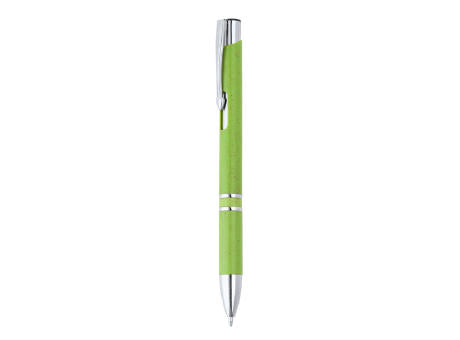 KUGELSCHREIBER AUS METALL/WEIZEN HAYEDO S/BLAUE TINTE YELLOW