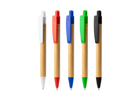 BAMBU KUGELSCHREIBER GILDON S/BLAUE TINTE WHITE