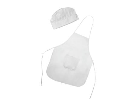 SCHÜRZE/MÜTZENSET JAMIE S/KIND EINHEITSGRÖSSE WHITE