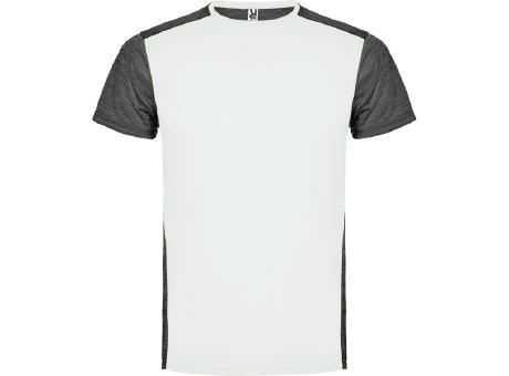 T-SHIRT ZOLDER S/S WHITE/HEATHER BLACK