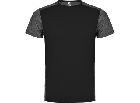 T-SHIRT ZOLDER S/S WHITE/HEATHER BLACK