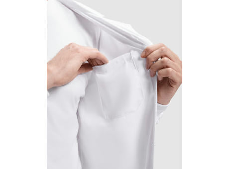 KLEID MIT DRUCKKNÖPFEN UND BÜNDCHEN MEDERI S/XS WHITE