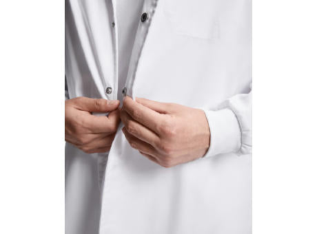 KLEID MIT DRUCKKNÖPFEN UND BÜNDCHEN MEDERI S/XS WHITE