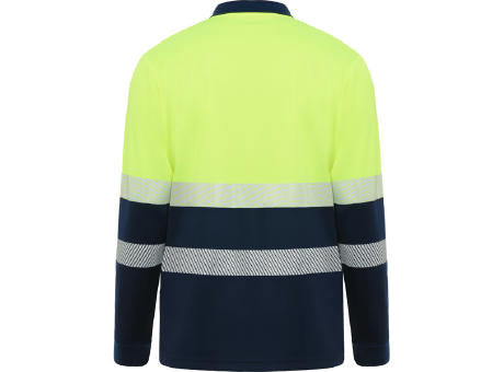 HOCHSICHTBARES LANGÄRMLIGES POLOSHIRT VEGA S/S NAVY BLUE/FLUOR YELLOW