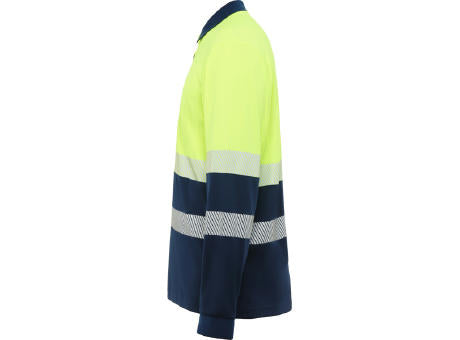 HOCHSICHTBARES LANGÄRMLIGES POLOSHIRT VEGA S/S NAVY BLUE/FLUOR YELLOW