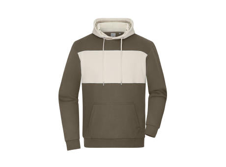 Sweat-Hoody colour-block UNISEX   OCS Blended & RCS - Unisex Hoody mit Kontrasteinsatz