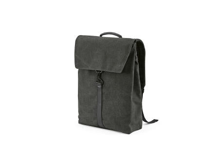 Prague 25L Rucksack, recy.Baumwolle. Hakenverschluss. Laptops bis 17"