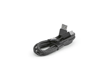 Leibniz Kabel aus rPET. 1 m. USB-C auf USB-A. Schnellladefunktion