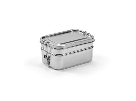 Picasso Lunchbox recy.Edelstahl, 1240 ml. Mit seitlichen Verschlussklammern