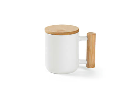 Douro Keramik Tasse mit Bambus, 380 ml. Für Sublimationsdruck geeignet