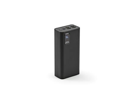 Hertz Powerbank aus rABS mit 30000 mAh. LED-Anzeige. Lädt auch Laptops